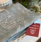 Poppies Urn Placemat - Blue and White