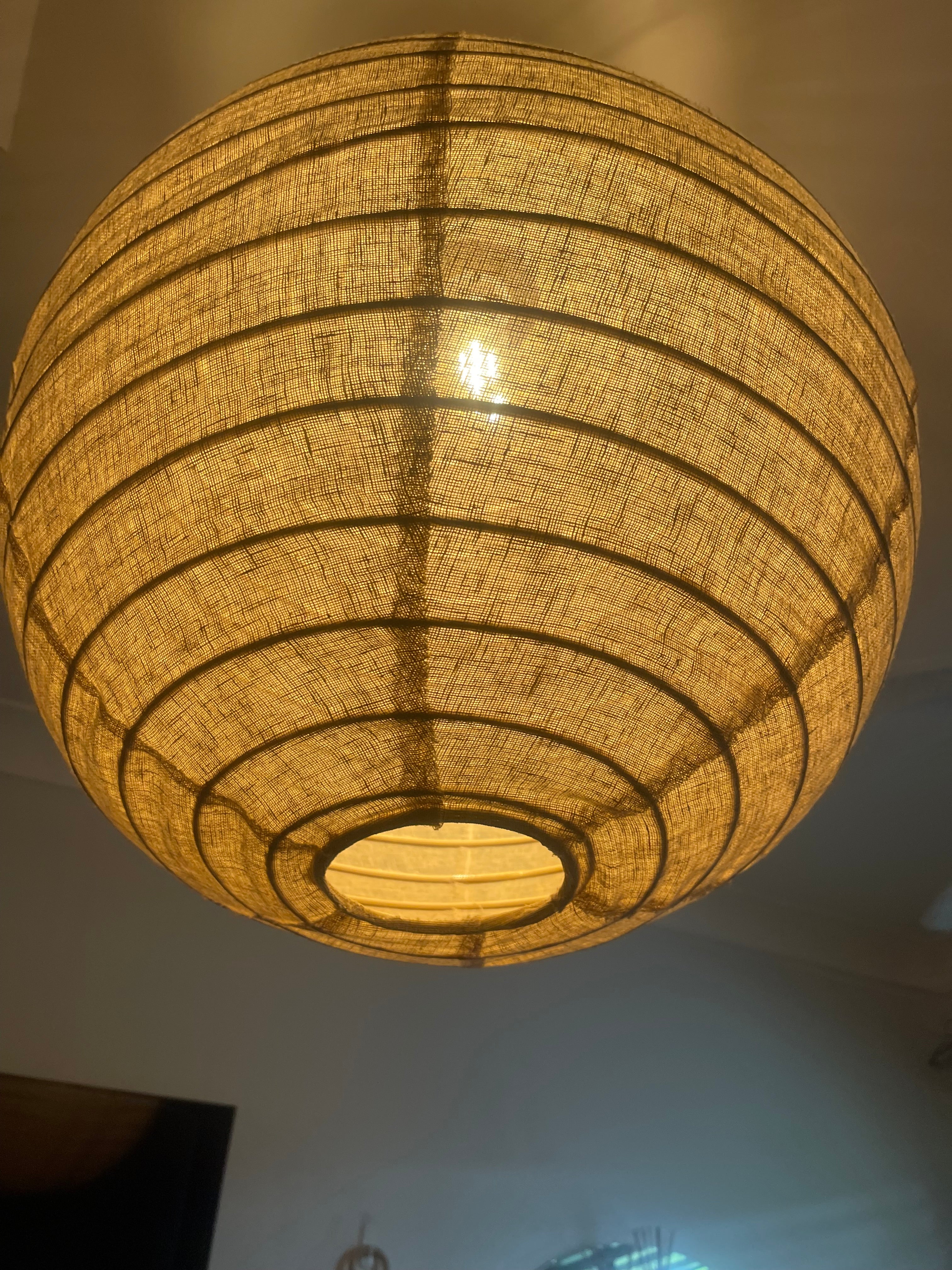 Linen pendant light shade