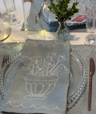 Poppies Urn Placemat - Blue and White