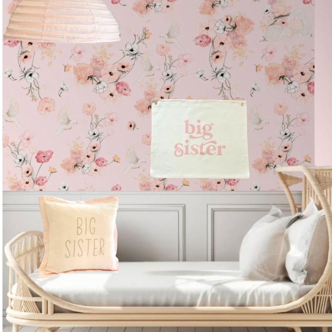 Wall banner pink big sister