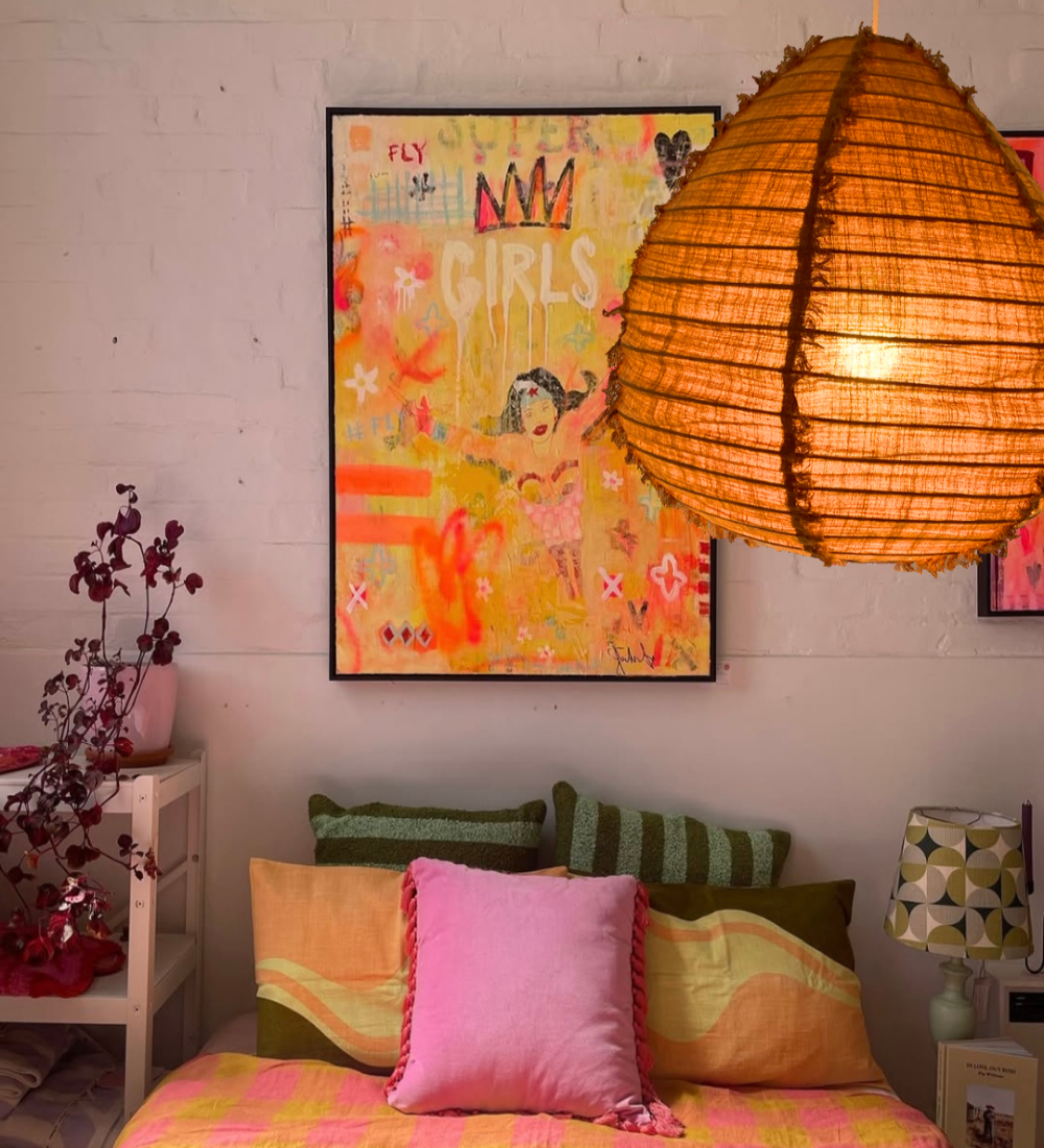 Handmade Linen Hanging Pendant Shade Bamboo frame Pear Shape Fringed Edge Mocha Mousse 50cm