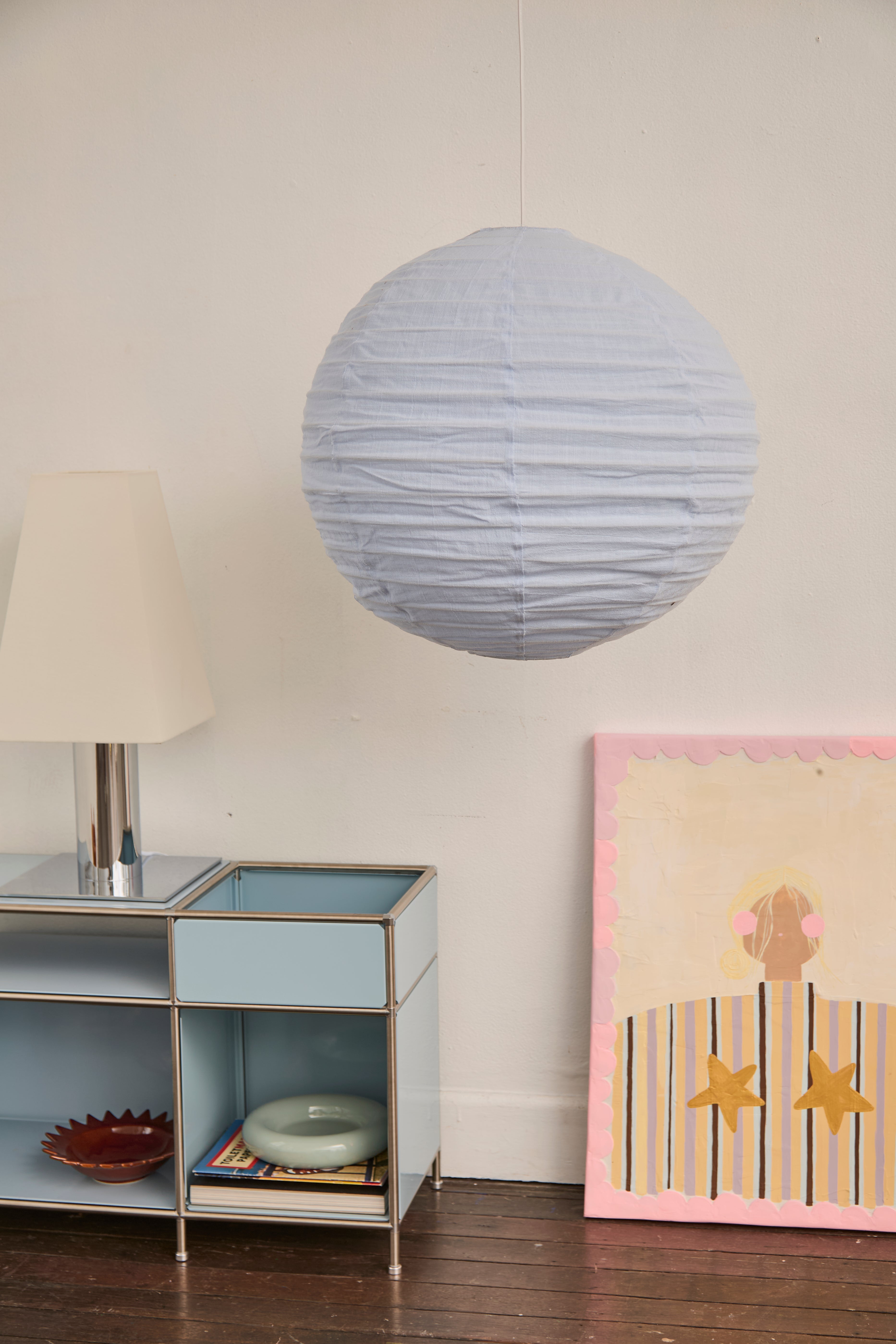 60cm Round Linen Light Baby Blue Pre-Order