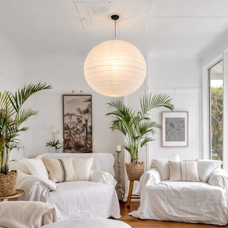 Organic Cotton Light Shade Rund Warm White 60cm