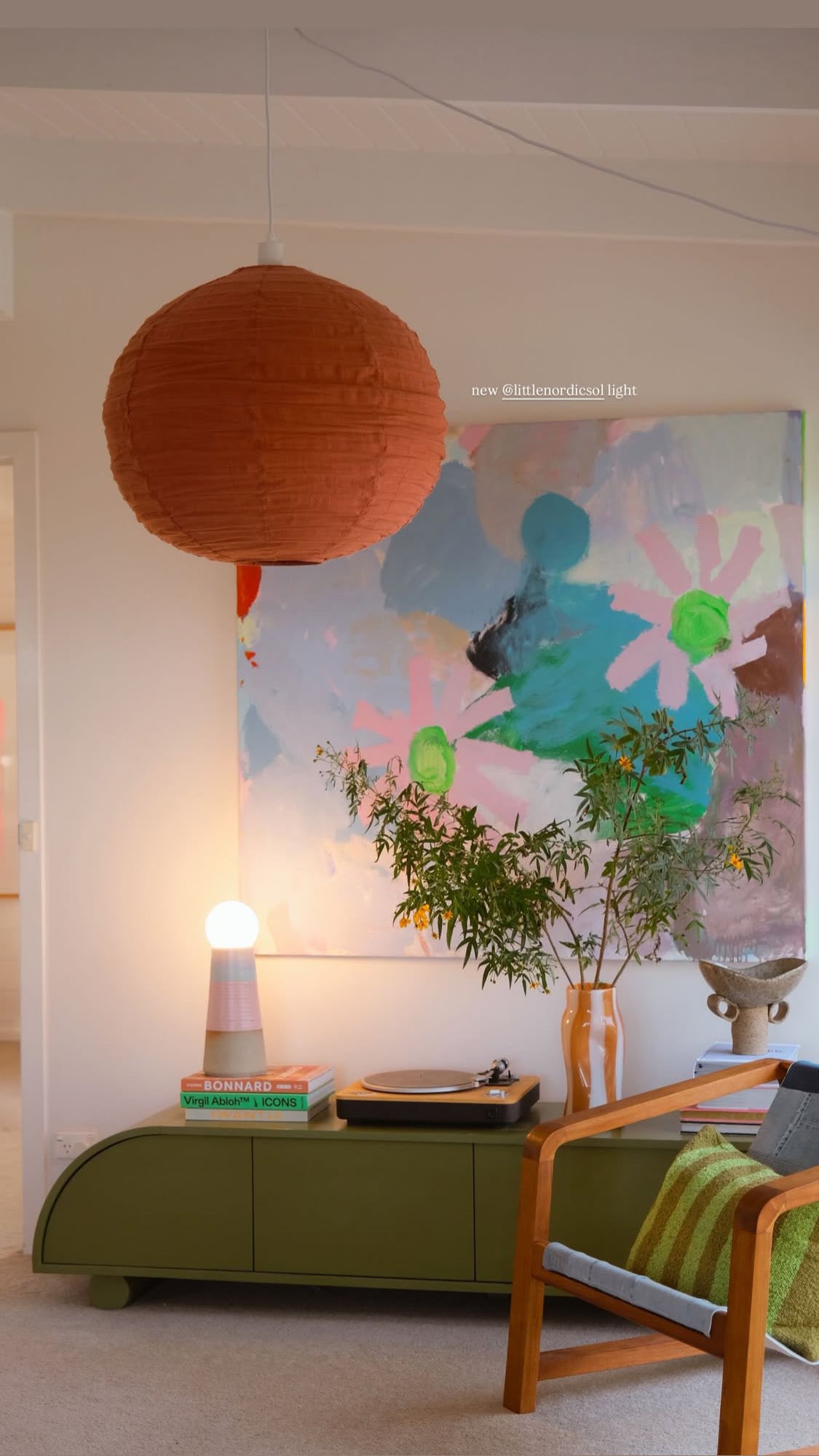 Linen Light Shade Rund Clay 60cm