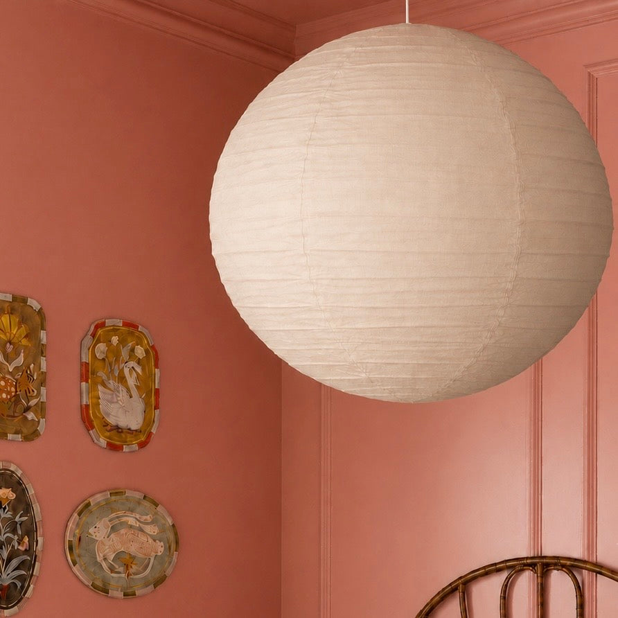 Linen Light Shade Rund Sand 60cm