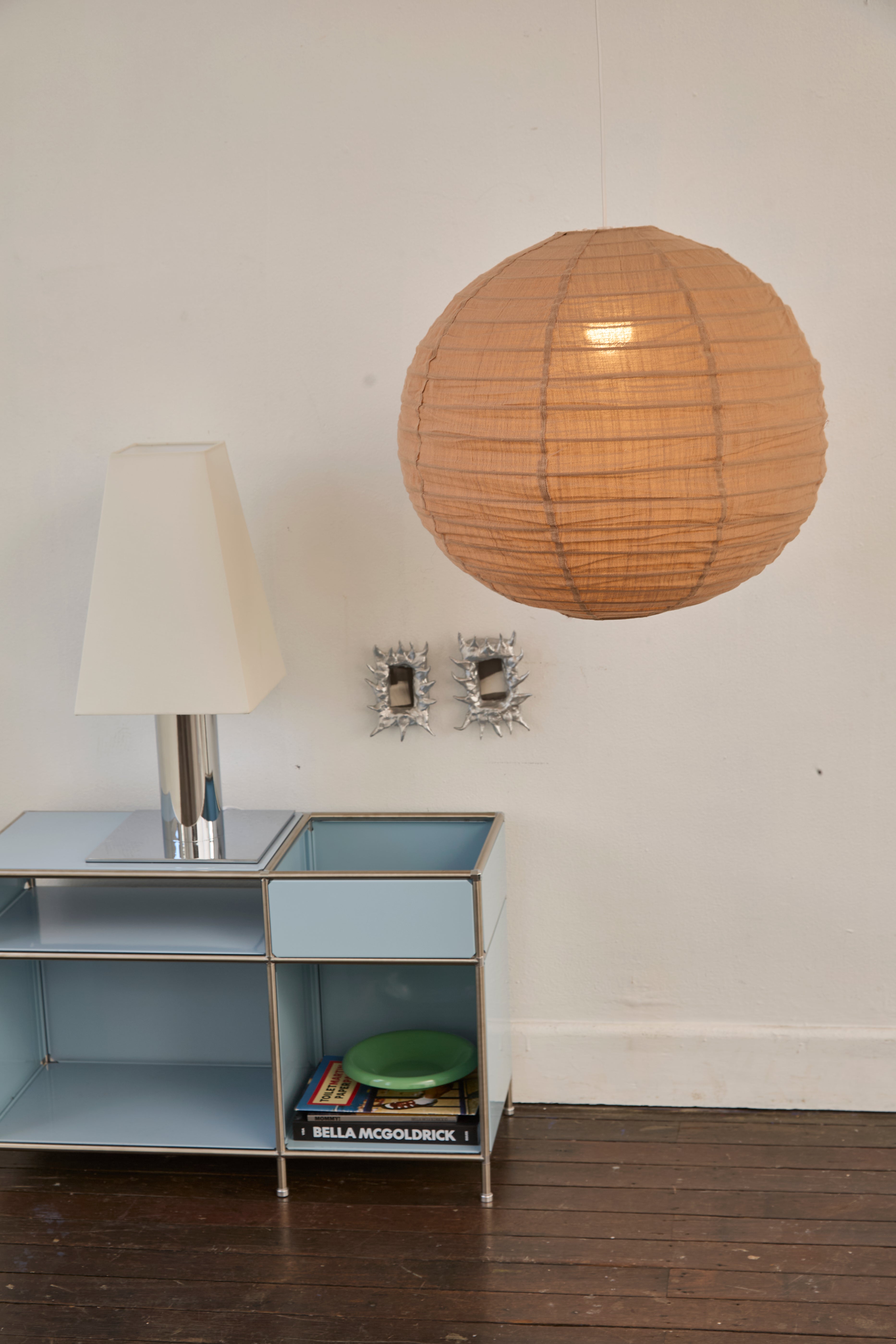 Linen Light Shade Rund Latte 60cm