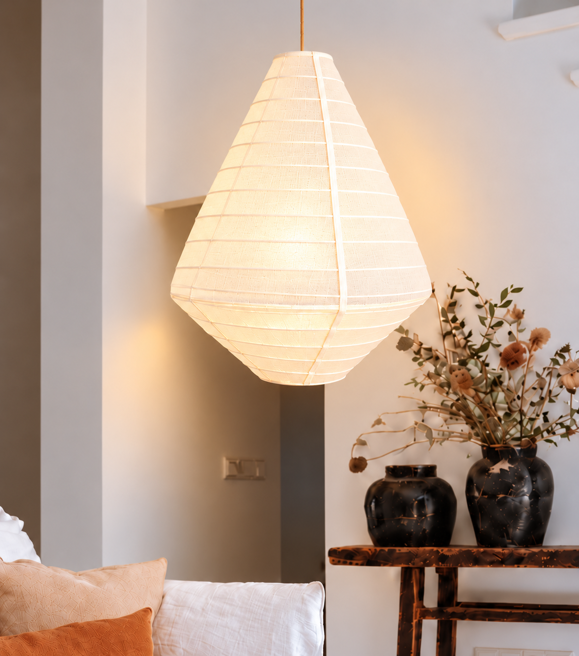 Linen Light Shade Diamant Warm White