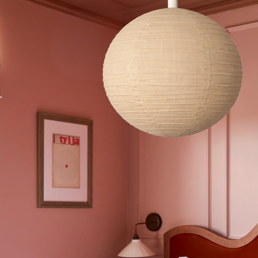 Linen Light Shade Rund Sand 60cm