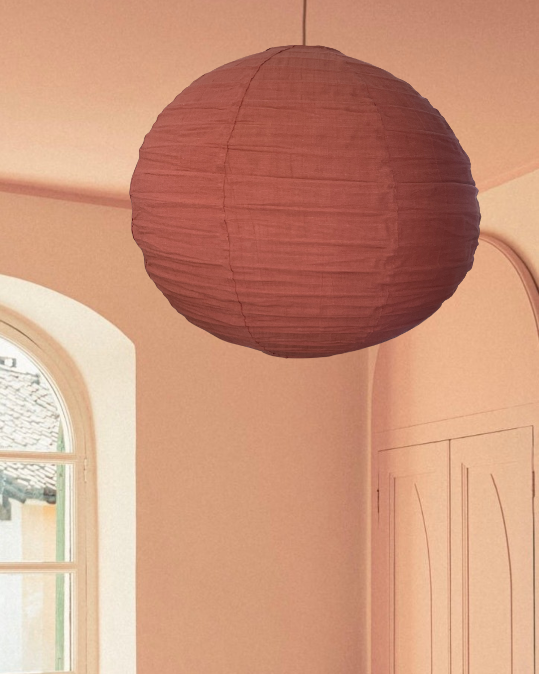 Linen Light Shade Rund Clay 60cm