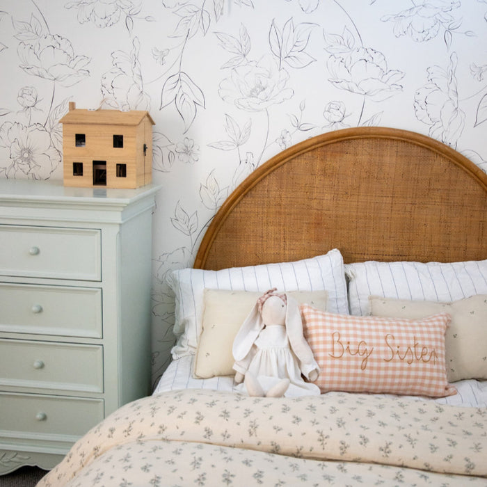 Big Sister Cushion Peach/Pink Gingham