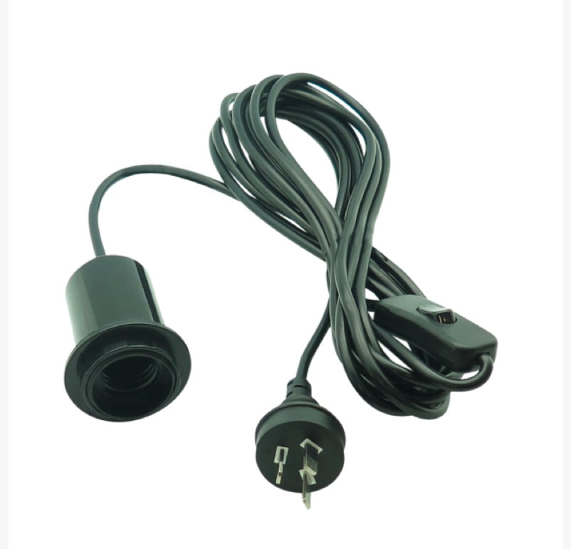 Black suspension cable, hang lights with cable.