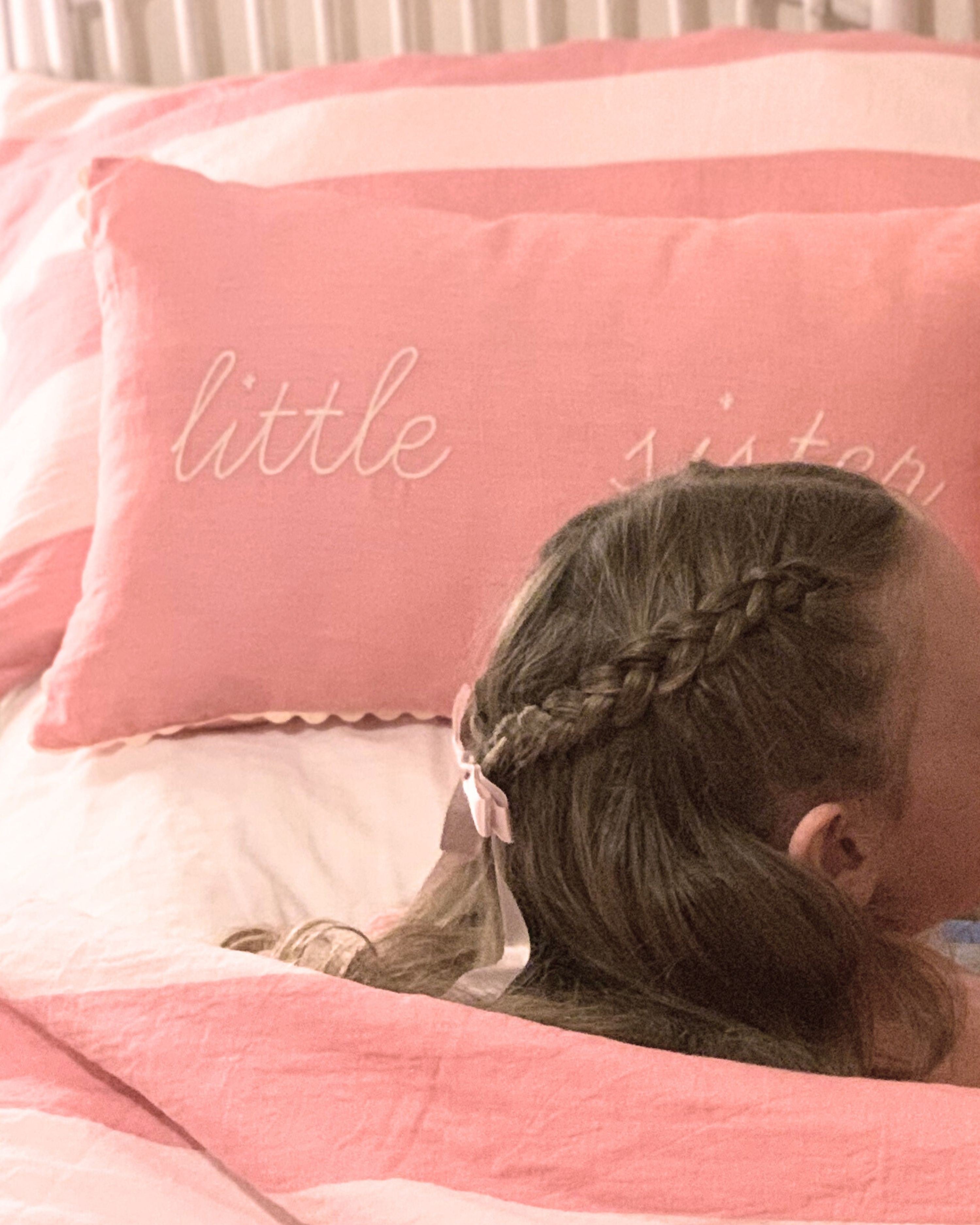 Little sister ric-rac cushion
