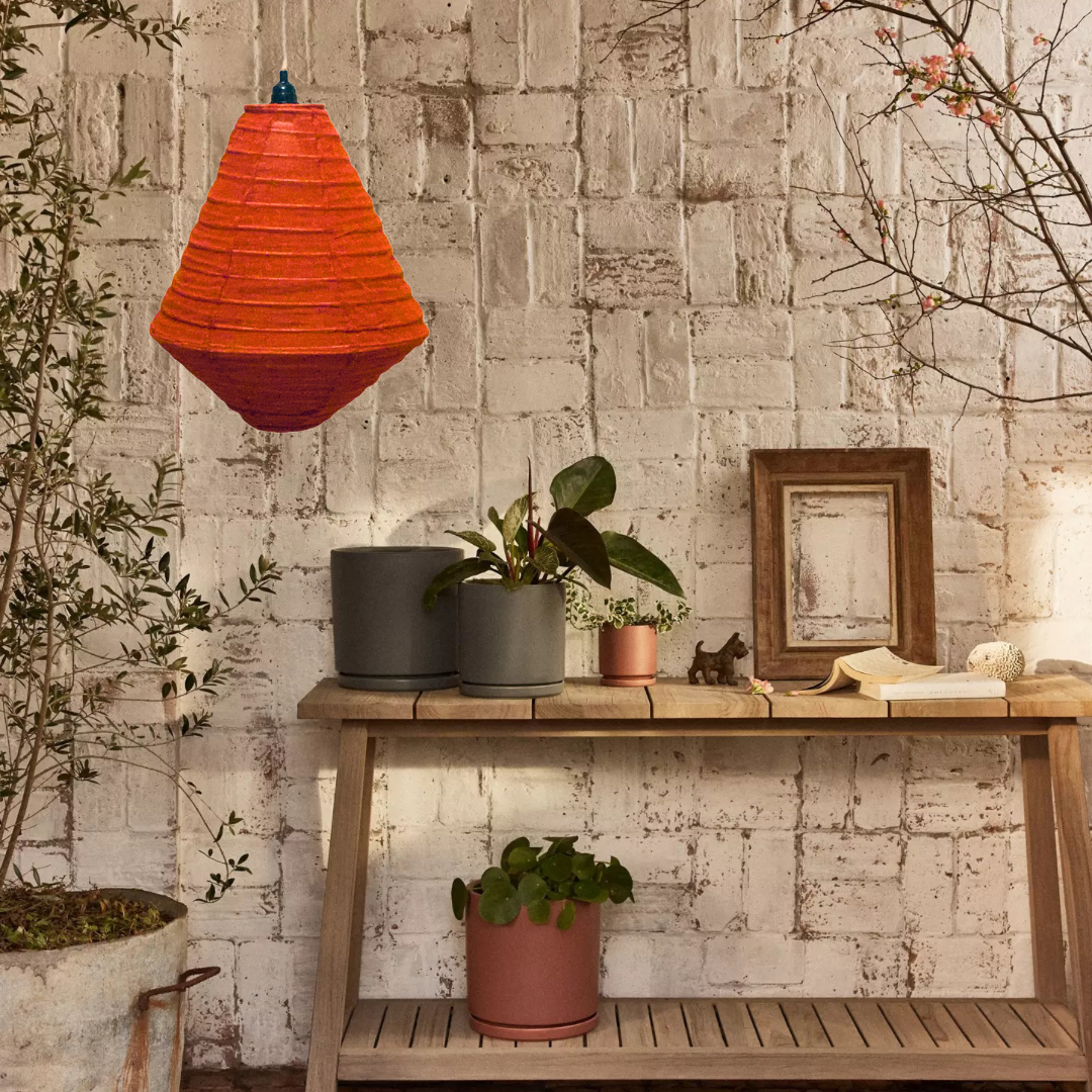 Rust coloured ight pendant shade