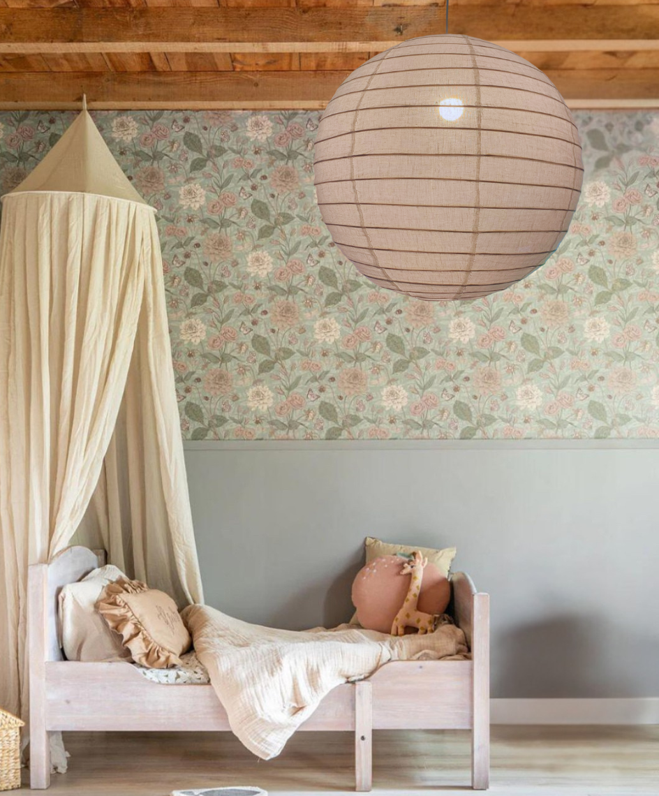 Rund 60cm linen pendant lamp shade.