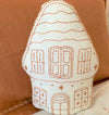 Gingerbread House Cushion with embroidery detail