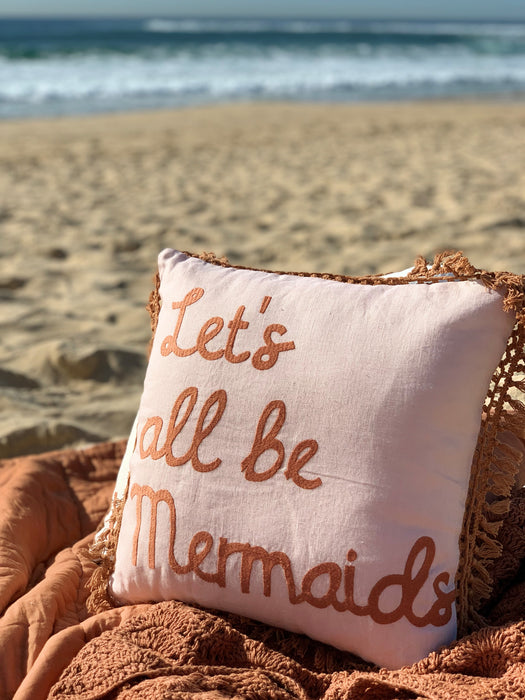 Lets all be Mermaids - Cushion - Champagne pink 45 x 45cm