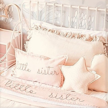 Little Nordic Sol offers Nordic designed children's homewares including handmade linen light shades, whimsical wall art, and cozy bedding to revamp nurseries or playrooms, promising a curated selection to delight and inspire. #Nordic #Scandinavian #Kidsroonminspo  #hygge #Bigsister #littlesister #handmade #bigbrother #littlebrother #Nursery #wabisabi