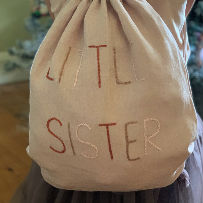 Little Sister Linen  Back Pack