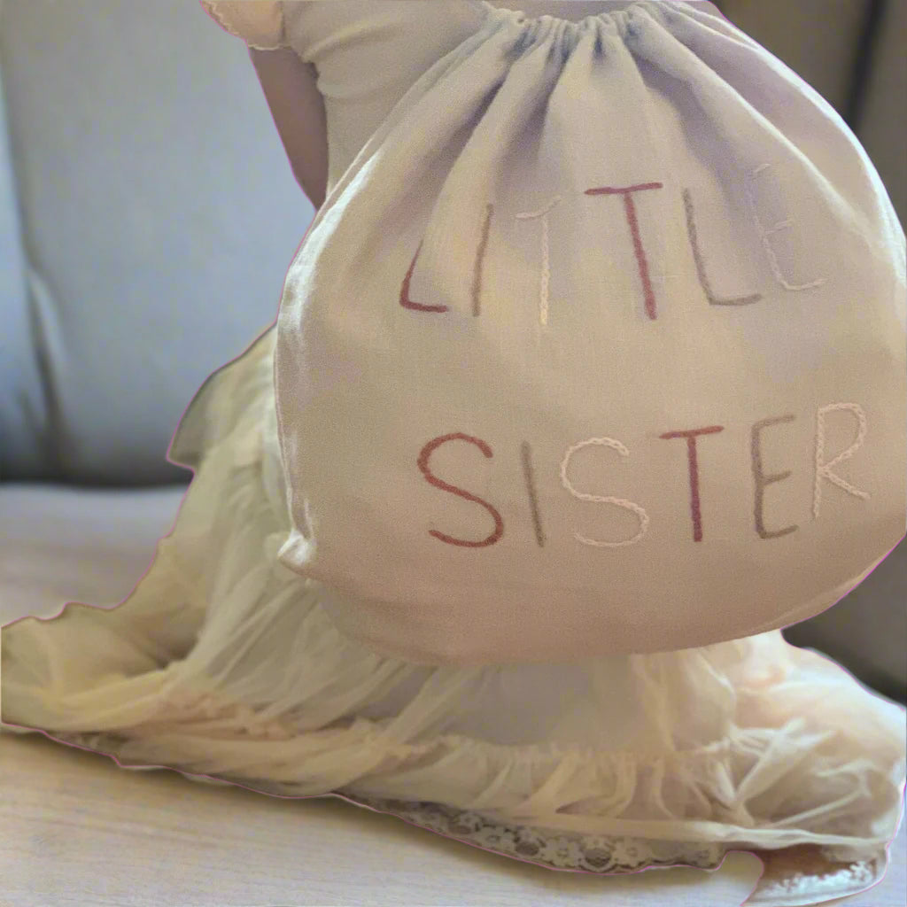 Little Sister Linen Back Pack Champagne pink