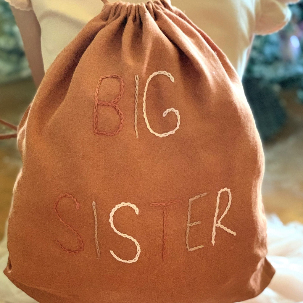 Big Sister Linen Back Pack Tan