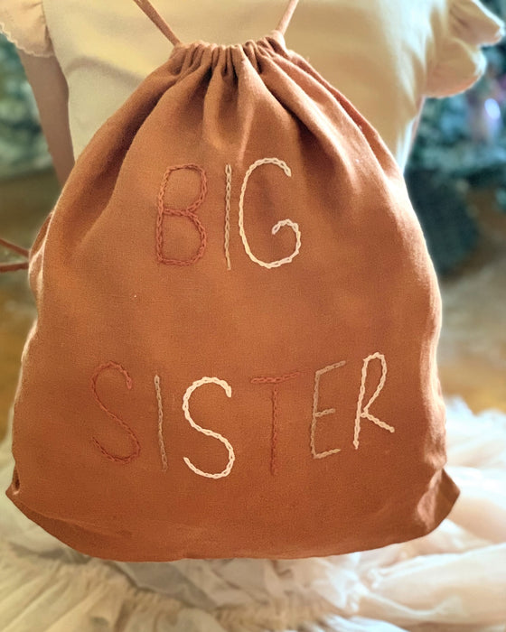 Big Sister Linen Back Pack Tan